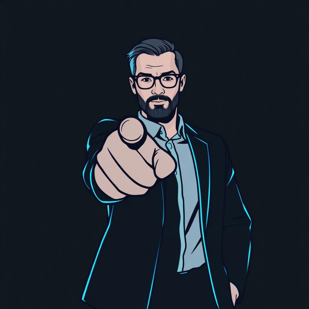 Mentor pointing toward you